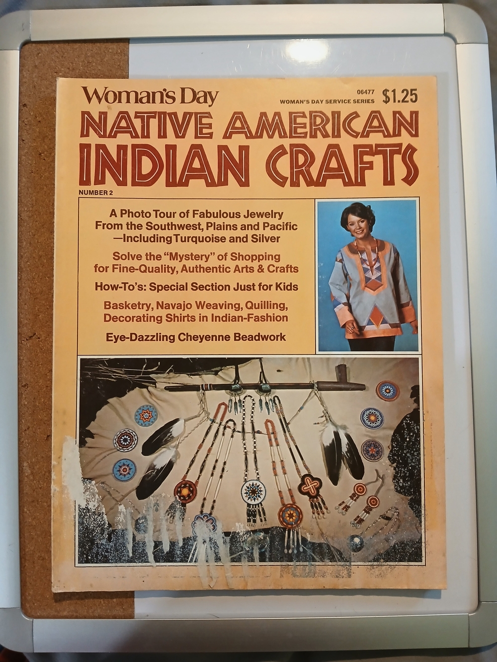 Woman's Day Native American Indian Crafts Magazine - Tan & Brown Cover